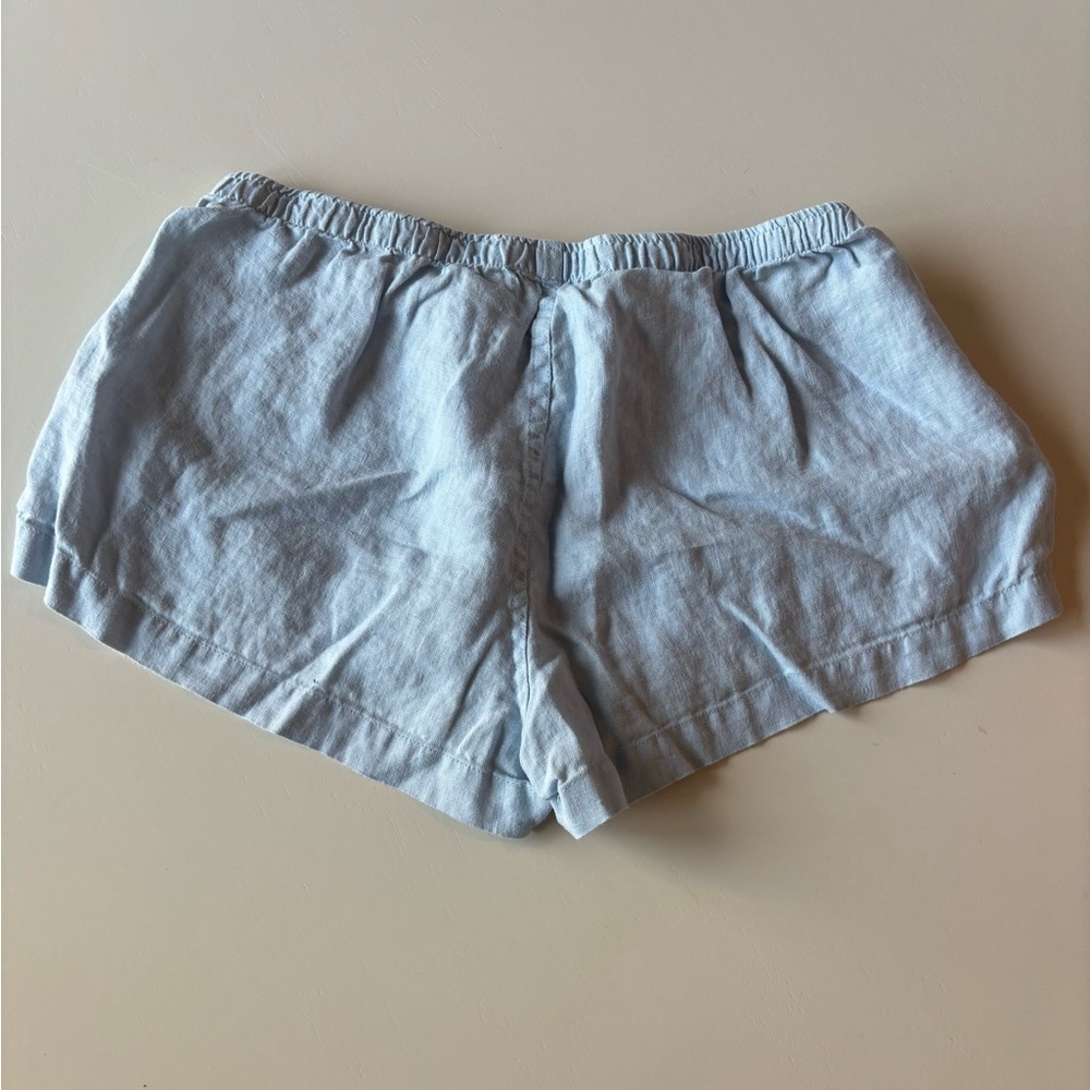 Brandy Melville Light Blue 100% Linen Shorts - Picture 3 of 5